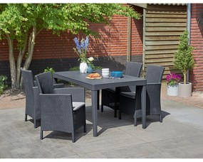 Sedia da giardino in plastica grigio scuro Lowa - Keter