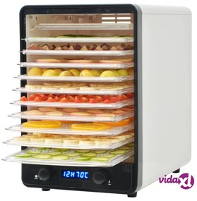 vidaXL Disidratatore Alimentare con 10 Vassoi 550 W Bianco