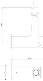 OMNIRES PM7420BL - Rubinetto del bidet PARMA 12,25 cm opaco nero