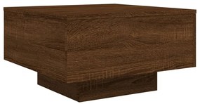 Tavolino da salotto rovere marrone 55x55x31cm legno multistrato