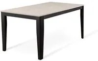 Tavolo allungabile cemento bianco-nero 80 cm x 130- 290 cm H. 76 cm