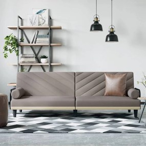 Divano Letto Con Braccioli Tortora İn Tessuto /