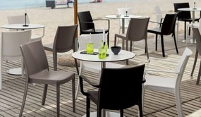 PERLA - sedia in resina impilabile da esterno e interno set da 4