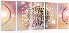 Quadri 5 pezzi – Mandala affascinante