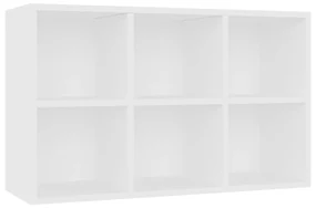 Libreria/credenza bianca 66x30x97,8 cm in legno multistrato