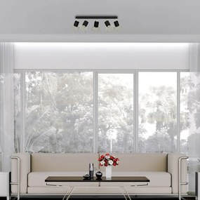 Luce Spot DANTE 5xGU10/25W/230V nero/oro