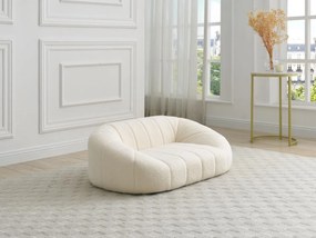 Divanetto per animali in tessuto bouclette Bianco crema L. 98 x P. 62 x H. 33 cm - PARUIMA