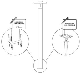 Paletto da giardino Solare Nero 100cm con Sensore di Mov. e Picchetto Colore Bianco Naturale 4.000K