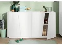 Credenza Vega 160 4 Ante Colore Bianco Lucido