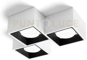 Nasso lampada da soffitto 3 luci attacco gx53 quadrata nero in ges...