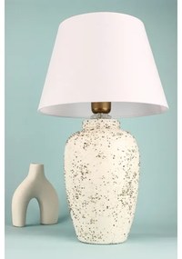 Lampada da tavolo RAMZES 1xE27/40W/230V bianca/crema