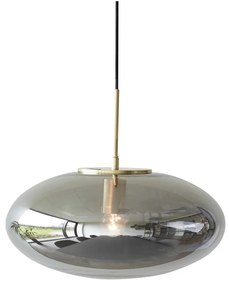 Lampadario dimmerabile grigio con paralume in vetro ø 40 cm Reflect - Hübsch