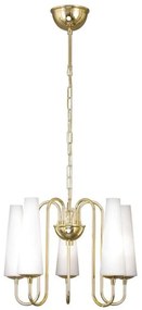 Zuma Line 1127 - Lampadario a sospensione con catena MAGNUM 5xE14/40W/230V oro