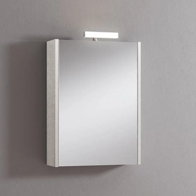 Pensile con luce Akira cemento chiaro L 51.5 x H 70 x P 15.5 cm