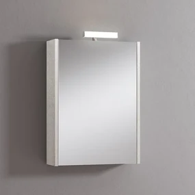 Pensile con luce Akira cemento chiaro L 51.5 x H 70 x P 15.5 cm
