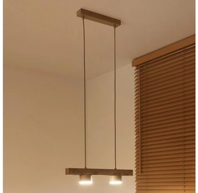 Duolla - Lampadario a sospensione con cavo IRONLINE 2xGX53/3W/230V pino/rovere/beige
