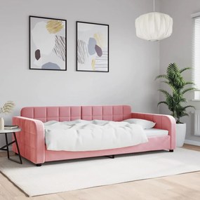 Letto Da Giorno Rosa 100x200 Cm İn Velluto /