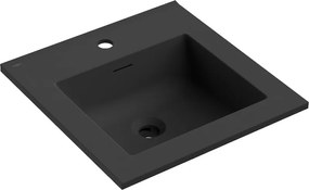 Mexen Otis lavabo incassato nel piano 46 x 46,5 cm, nero opaco - 25184571