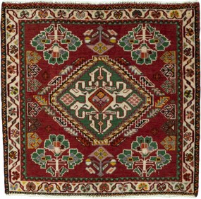 Shiraz Tappeto persiano 60 x 60 Rosso (Iran) Annodato A Mano