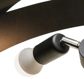 Zuma Line 1116 - Lampadario a sospensione con supporto rigido TORNADO 3xE27/40W/230V nero