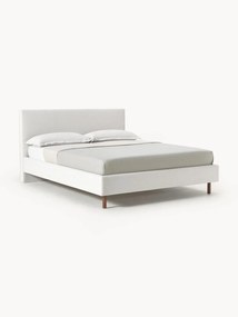 Letto imbottito con piedini in legno Giulia