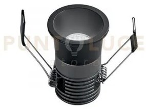 Incasso led dot nero tondo 5w 480lm cct 3000k / 4000k / 6500k 4x5,5cm