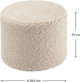Pouf per bambini marrone chiaro con rivestimento in bouclé – Wigiwama