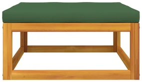 Set mobili da giardino 3pz con cuscini legno massello di acacia