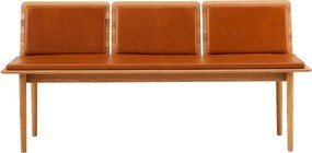 Panca in pelle marrone cognac Elba - Hammel Furniture