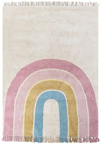 Tappeto cotone beige e multicolore 140 x 200 cm TATARLI Beliani