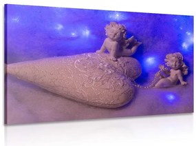 Quadro su tela – Angioletto con cuoricino