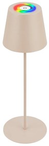 Lampada Da Tavolo Moderna Calida Metallo Beige Led Integrato 2,5W 2700K