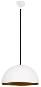 Lampadario bianco con paralume in metallo ø 40 cm Sivani – Opviq lights