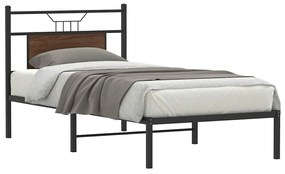 Giroletto Senza Materasso Rovere Marrone 80x200cm İn Truciolato /