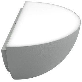 Applique Curva Monodirezionale con base E27 IP54 Grigia - Serie BRINA