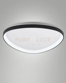 Quirk plafoniera led nera d.80cm  a led cct 2700k - 3200k - 4000k- ...