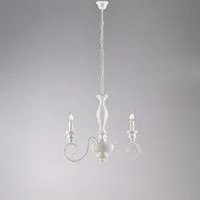 Lampadario Shabby Chic Cascina Bianco 3 Luci E14