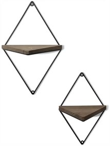 SET 2x Mensola da parete in abete