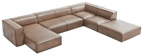 Divano angolare in pelle marrone chiaro (angolo destro) Madame - Windsor &amp; Co Sofas
