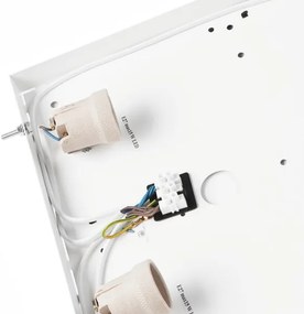 Plafoniera NATURAL SQUARE 4xE27/15W/230V 39x39 cm pino/nero