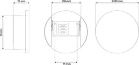 Applique Rotonda da Parete G9 DISCO in Gesso Pitturabile