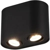 Faretto Soffitto 2 Spot GU10 Orientabili Cookie Nero Trio Lighting