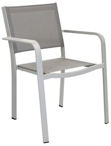 SPLENDOR - poltrona da giardino in alluminio e textilene impilabile