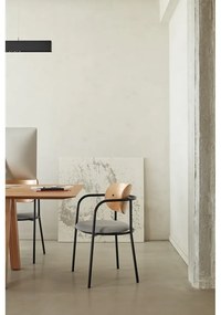 Sedia da pranzo grigia in rovere Eclipse - Teulat