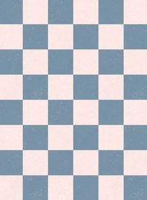 Rebel Walls Carta da parati panoramica Chess - Blue/ Pink