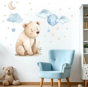 Autoadesivi murali - Orso e cielo notturno | Inspio