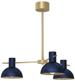 Lampadario a sospensione con supporto rigido ESTATE MINI 3xE27/15W/230V blu