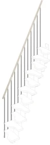 Balaustra in kit IRIS Bria in acciaio e legno grigio e bianco L 120 cm