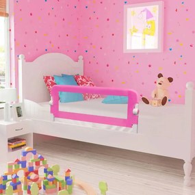 Sponde Letto Per La Sicurezza Dei Bambini 2 Pz Rosa 102x42 Cm /