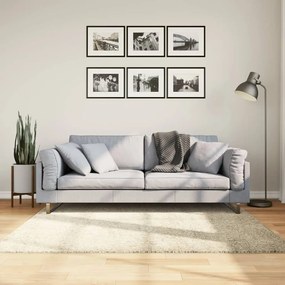 Tappeto Shaggy Pamplona A Pelo Lungo Moderno Oro 160x160 Cm /